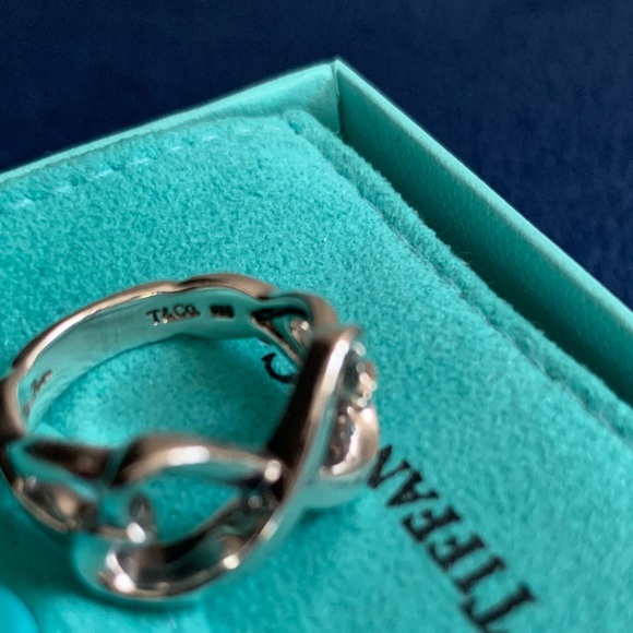 Tiffany & Co. Sterling Silver Infinity Heart Ring